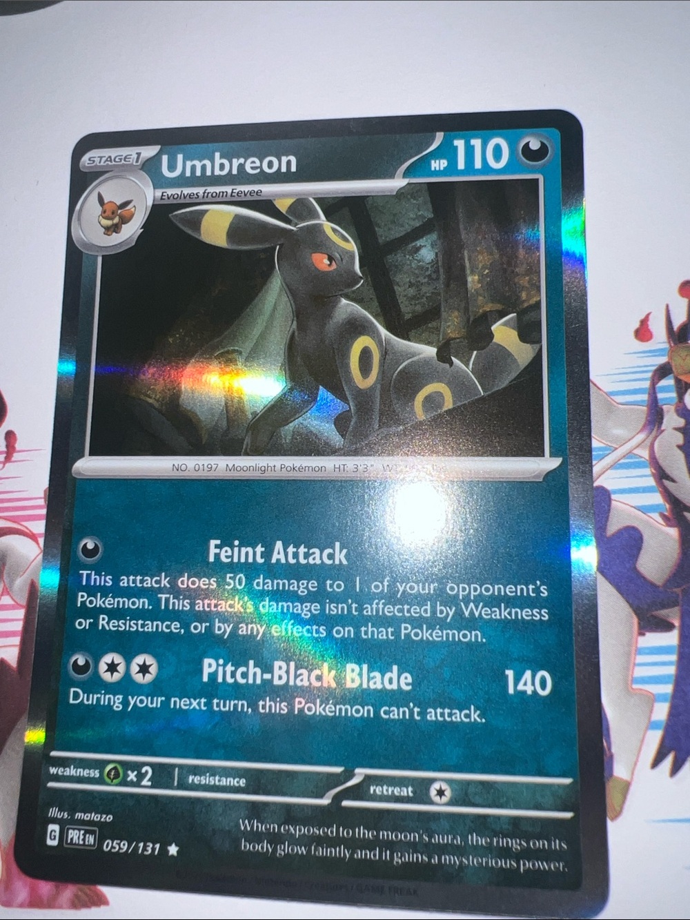 Pokemon Umbreon Holo - Black, Yellow & Blue Accents